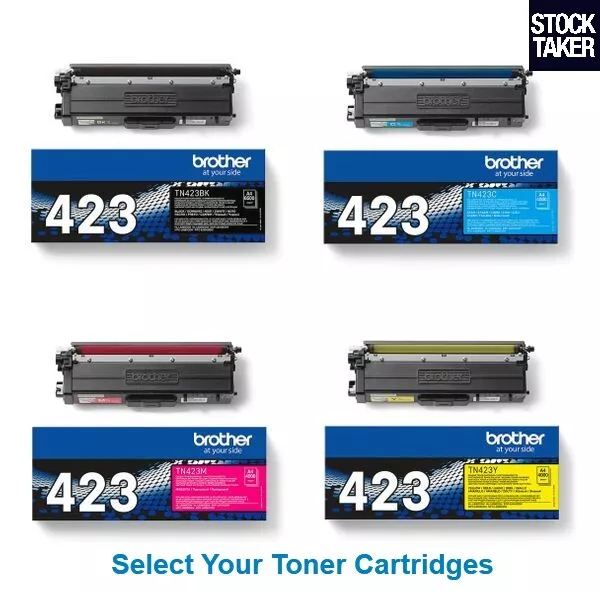 Genuine Brother TN-423 (Select Your Toner Cartridges) Black Yellow OPEN VAT Incl