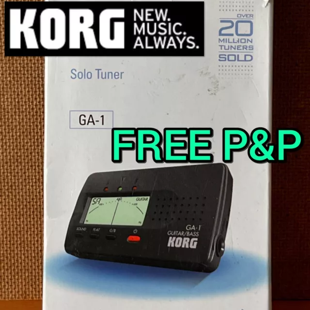 Korg GA-1 Electronic Tuner Guitar & Bass. Boxed Good condition.  FREE P&P