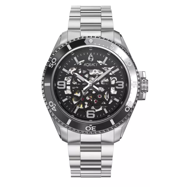 Aquacy Hei Matau Skeleton Miyota Movement Men's Automatic Watch 200M Black