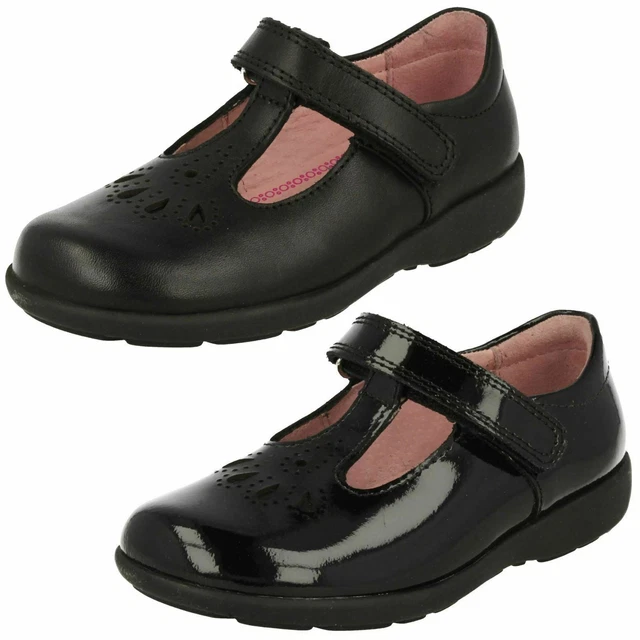 Ragazze Nero Pelle Startrite T-Bar Scuola Scarpe: Daisy May
