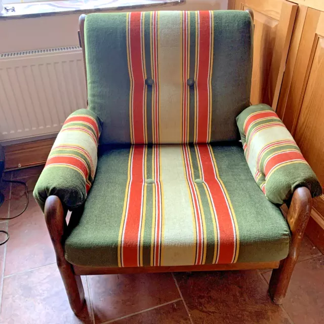 Mid Century Vintage Danish Style Armchair 1960s-70s