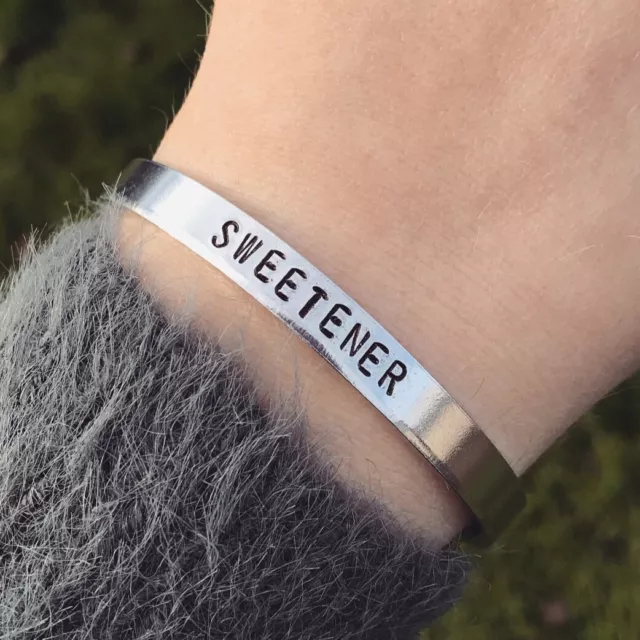 Ariana Grande Sweetener Bracelet Silver Cuff Handmade Jewellery Thank U Next