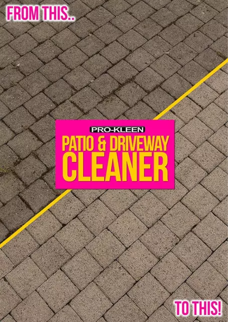 ProKleen Patio Drive Way Cleaner Green Mould Algae Killer 25% Stronger Brick 5L 3