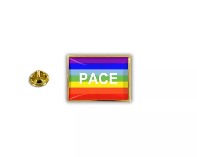 spilla pin pin's spille spilletta giacca bandiera badge arcobaleno pace