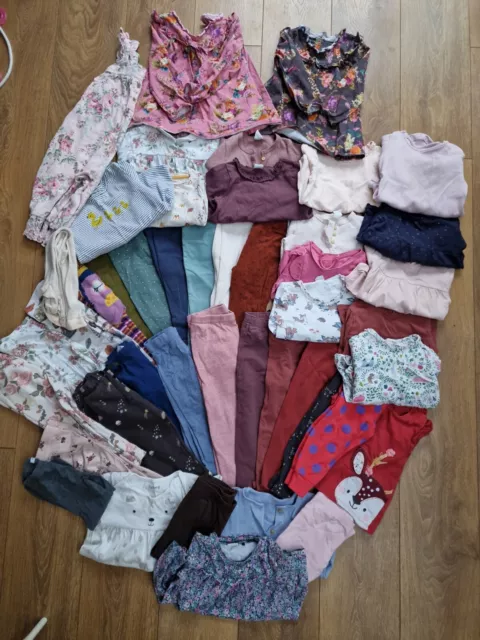 Enorme pacchetto di vestiti 45 pezzi per bambine 12-18 mesi prossimo H&M M&S