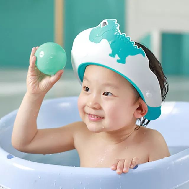 Baby Shampoo Cap Kids Hair Washing Dinosaur Silicone Eye and Ear Protection