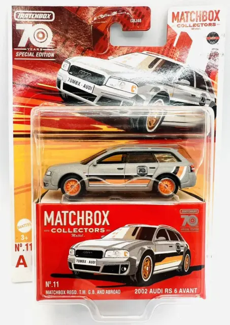 Matchbox Mattel 70th Anniversary Audi RS 6 Avant in grey, moc with picture box!