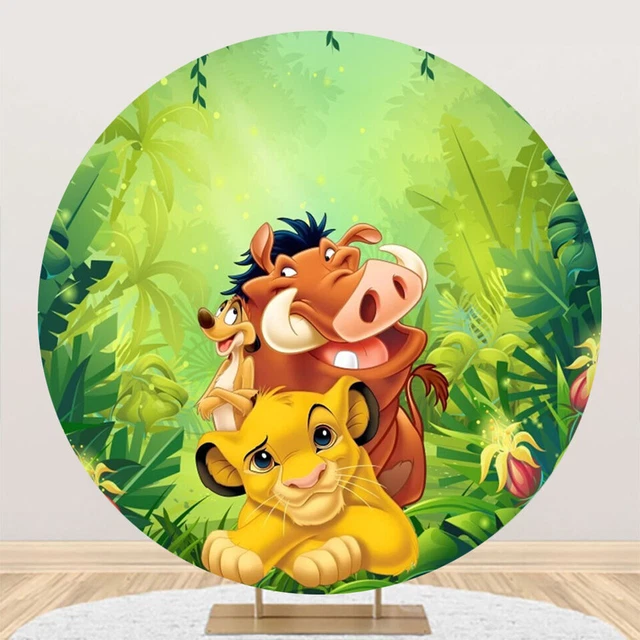 ROUND LION KING SIMBA BABY SHOWER BIRTHDAY PARTY SUPPLIES BACKDROP ...