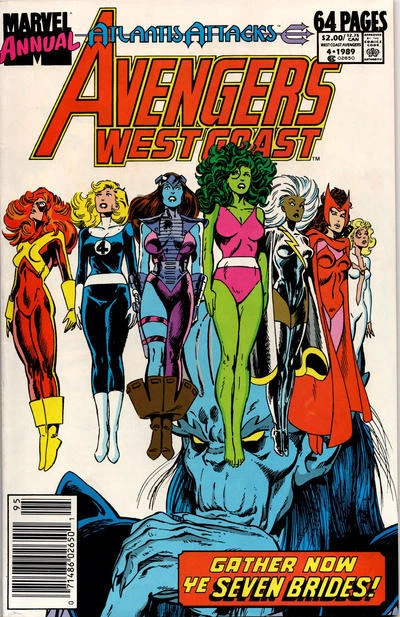 Avengers West Coast Annual #4 (Newsstand) VG; Marvel | low grade - Atlantis Atta