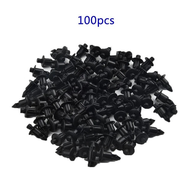 20 Clip E Rivetti In Plastica Nera Per Ford – Fissaggio Rivestimento Passaruota, Foro 8 Mm, OEM MB-455-56143