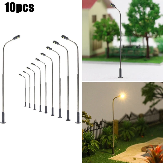Modelleisenbahnlampe Maßstab 1:50 Zubehörset Licht Warmweiß 10* 10X
