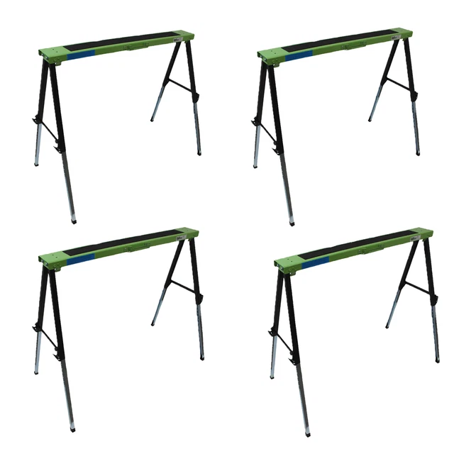 4x Chevalets de Travail Tréteaux Pliables Support D'Appui / Embase Réglable