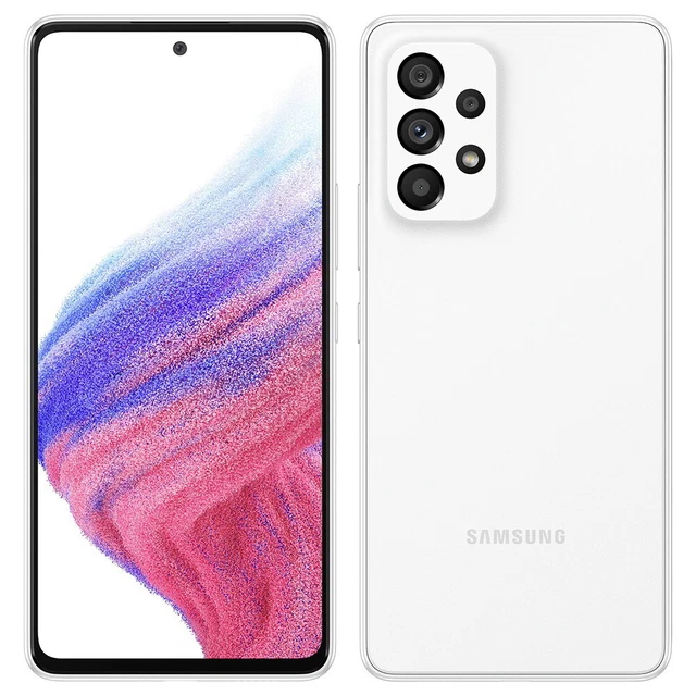 Samsung Galaxy A53 5G 128 Go 6 Go ram dual sim Blanc bon état garanti 12 mois