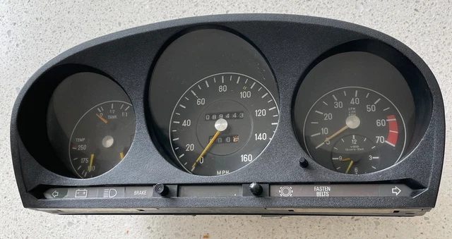 1973-1980 Mercedes R107 450Sl 450Slc Instrument Cluster Showing 89K Miles Oem🟠