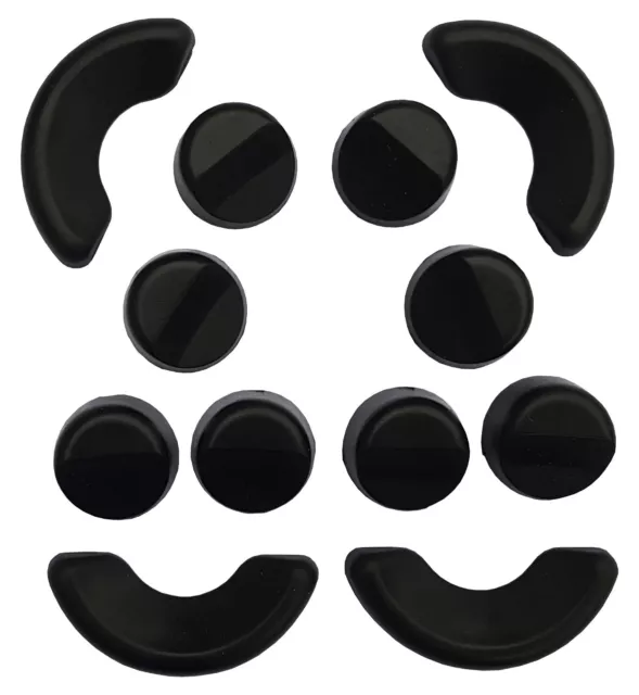 ACCLAIM Wedges Bowls Umpire Twelve Set Black Rubber 8 Small Round 1" 4 Oval 2.5"