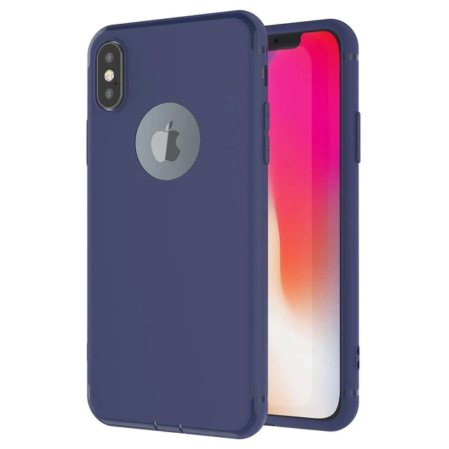 Phone Case For iPhone XR Silicone TPU Blue Soft Gel Ultra Thin Slim Back Cover