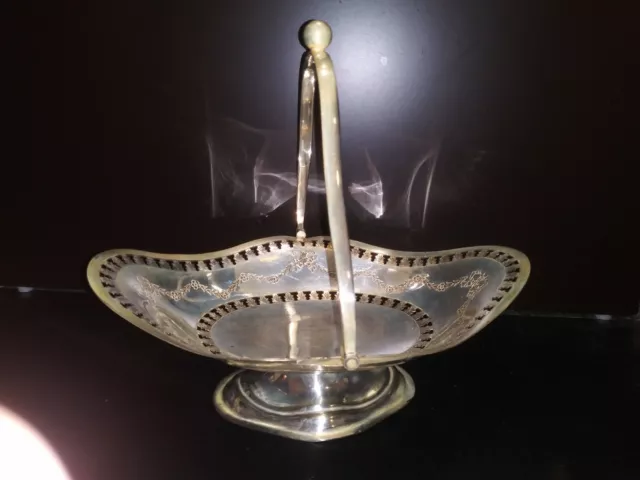 Beautiful Vintage Silver Plate Brides Basket 11" X 9 1/2" Bee Hallmark