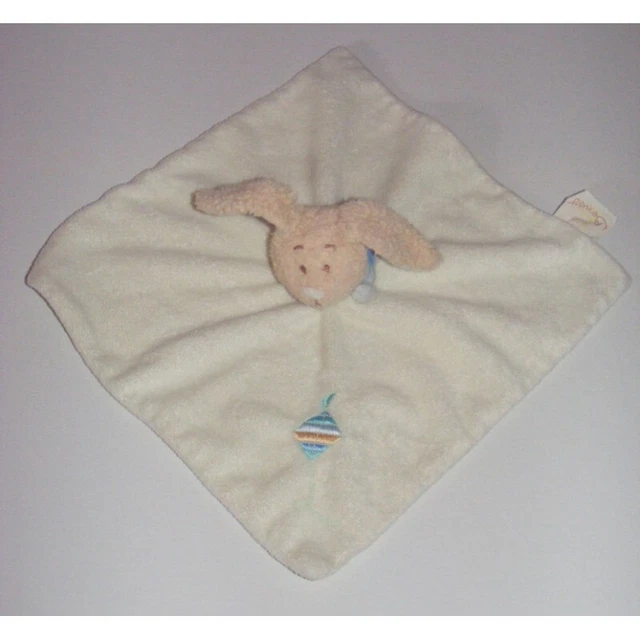 Doudou plat lapin blanc écru BENGY - 1026