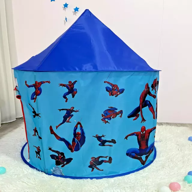 Pop Up Play House ( Tents for kids ) Blue Spiderman Themed Tent for Boys age 2-9 3