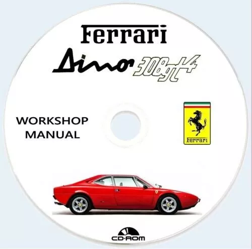 Workshop Manual Ferrari Dino 308 GT4,Istruzioni riparazione