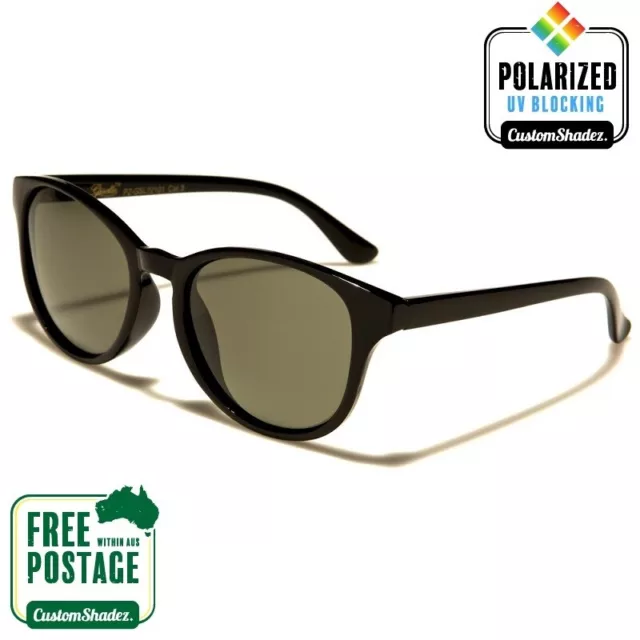 Giselle Polarised Sunglasses - Round Frame Vintage / Retro - Polarized Lens