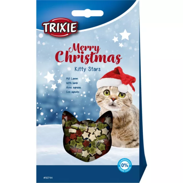 Friandises Christmas Kitty Stars 140 g pour chats.