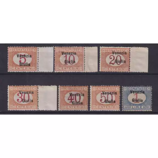 Occupations Venezia Giulia 1918 Postage Stamps Complete 7 V. N.1-7 G.I MNH COA