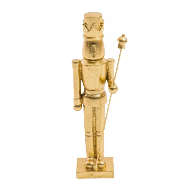 Antique Gold Nutcracker Small Christmas Ornament Statue 25cm