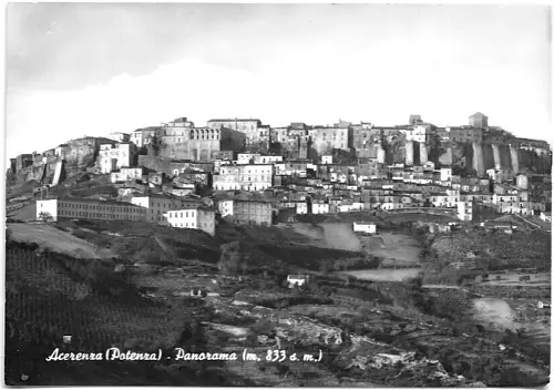 CARTOLINA DI POTENZA ,ACERENZA - PANORAMA non viaggiata ANNI '50