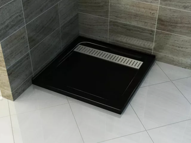 Mosta Matte Black Frameless Pivot Door Shower 800x800mm Till 1200x1000mm 2