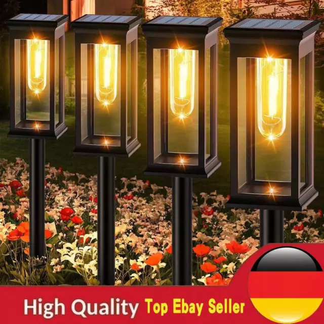 Solar Outdoor Garden Light Warm White LED Lawn Lamp for Yard Street Outdoor Use