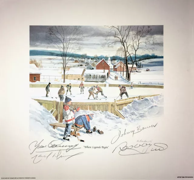 Signed Bower, Hull, Cournoyer, Dionne Litho - Toronto, Chicago, Montreal, LA