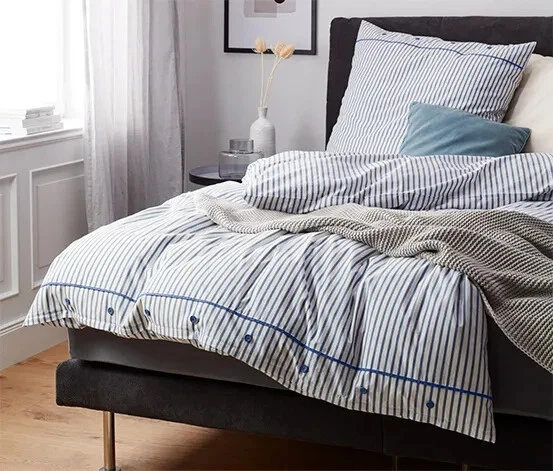Ropa de cama de algodón orgánico perkal 155x220 cm amigable para alérgicos