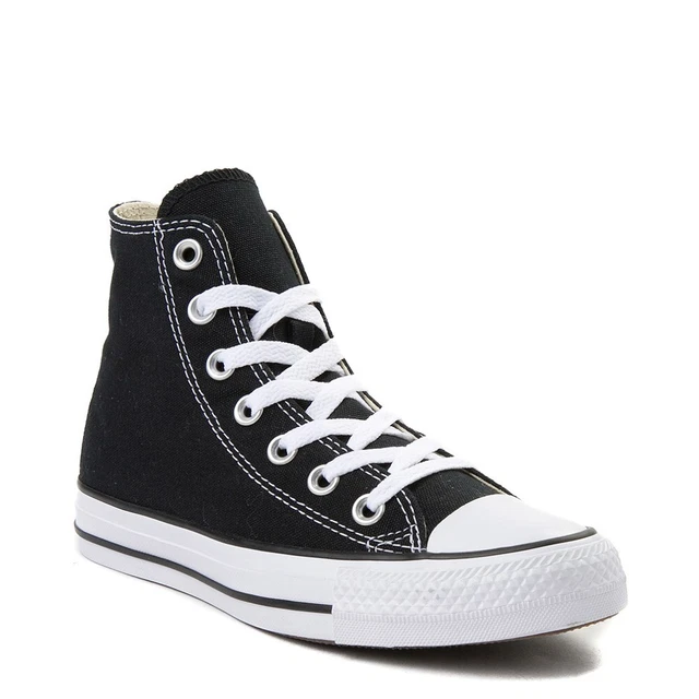 Converse All Star Hi Chuck Taylor  Women & Mens Canvas Trainers - Black White