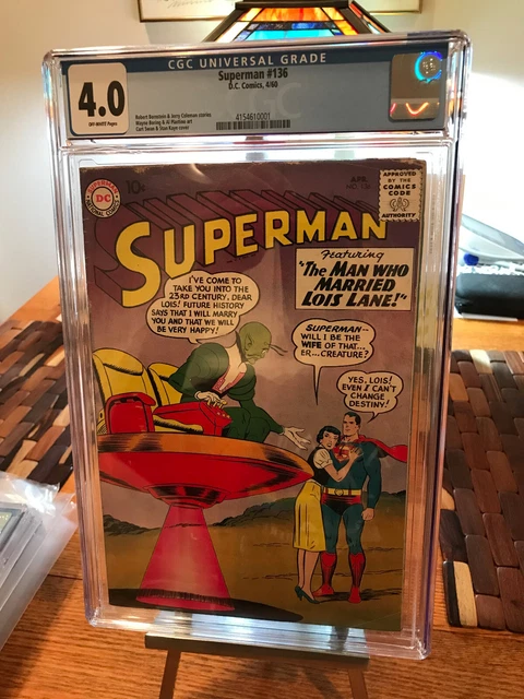 CGC 4.0 Off-White Pages  Superman #136  D.C. Comics   Curt Swan cover.