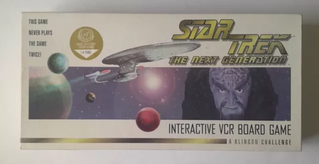 Star Trek The Next Generation A Klingon Challenge Interactive VCR VHS Board Game