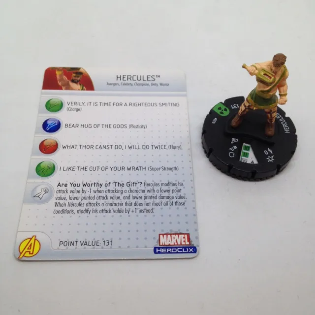 Heroclix Incredible Hulk set Hercules #026 Uncommon figure w/card!