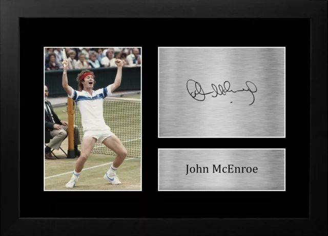 John McEnroe Excellent Gift Idea Signed Autograph Photo Prints to Tennis Fans