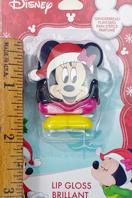 2 Minnie Mouse Disney Lip Gloss Christmas Gingerbread New Sealed 3