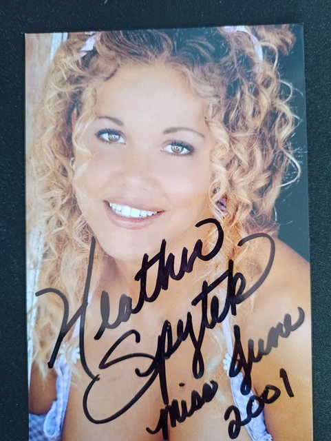 HEATHER SPYTEK &PLAYBOY / Playmate 2001 / Model" original Autogramm