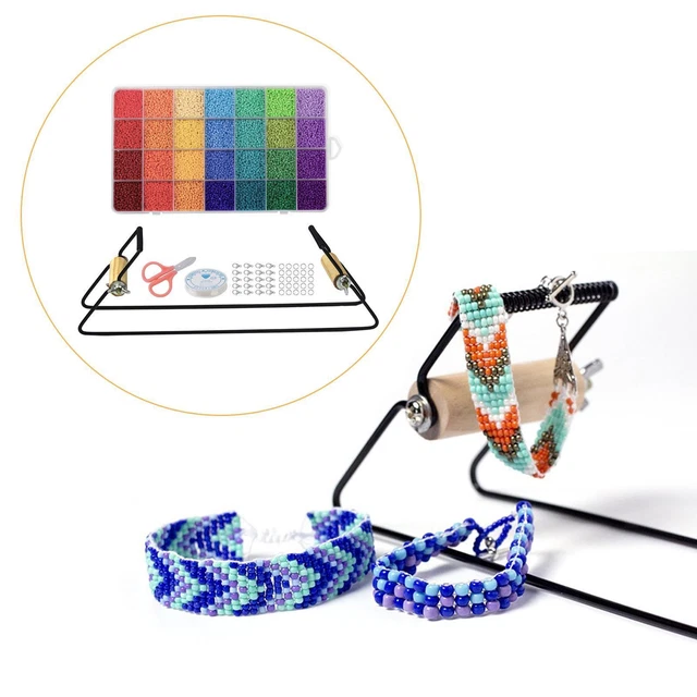 Telar de cuentas 28 colores hilo de perlas para la fabricación de joyas hágalo usted mismo