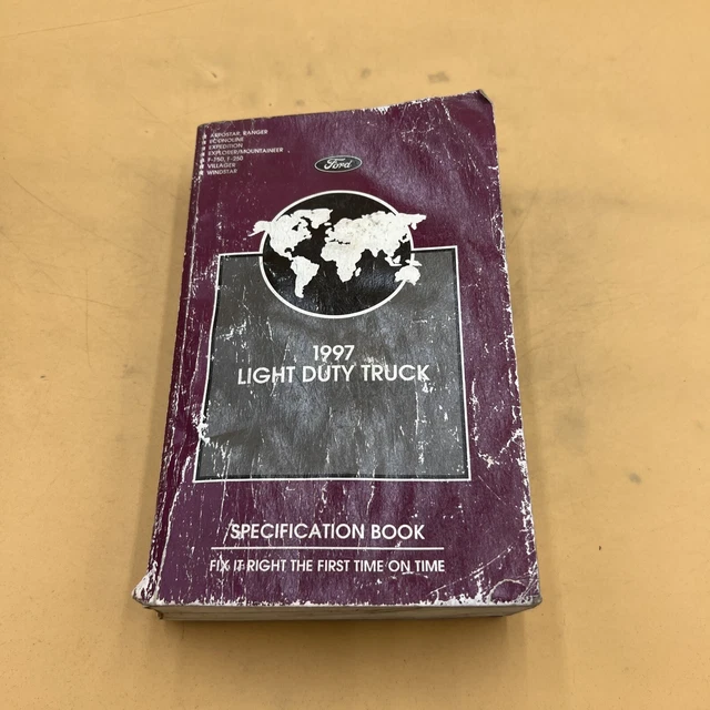 1997 FORD LIGHT Duty Truck Specifications Book Manual F150 F250