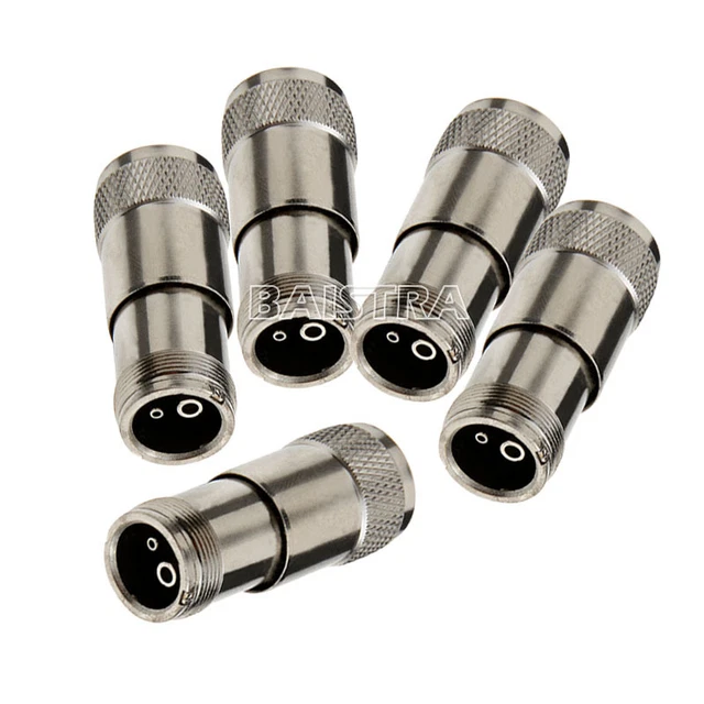 5 Pcs Dental High Speed Handpiece Adapter Connector 2 Hole to 4 Hole Converter