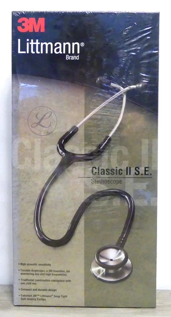 Littmann BLACK Classic II S.E. 28" STETHOSCROPE, Shrink Wrapped Sealed Box, 3M