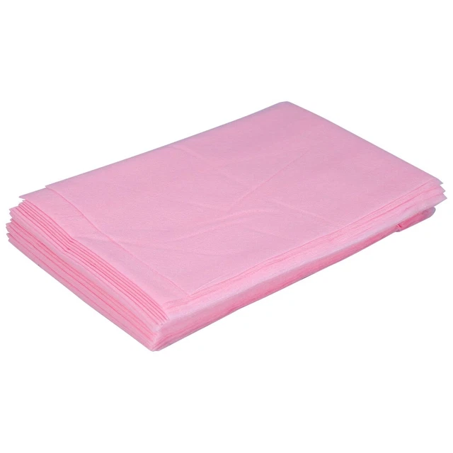 10 Pcs 180*80cm NOn Woven Disposable Waterproof Bed Sheet Massage Cover Pink BT5