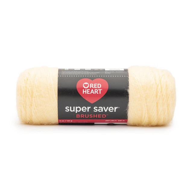 3 Pack Red Heart Super Saver Brushed Yarn-Whipped Butter E309-5020