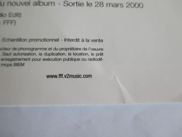 Fff (Fédération Française De Fonck) - Cd Single Promo "Alice" 3