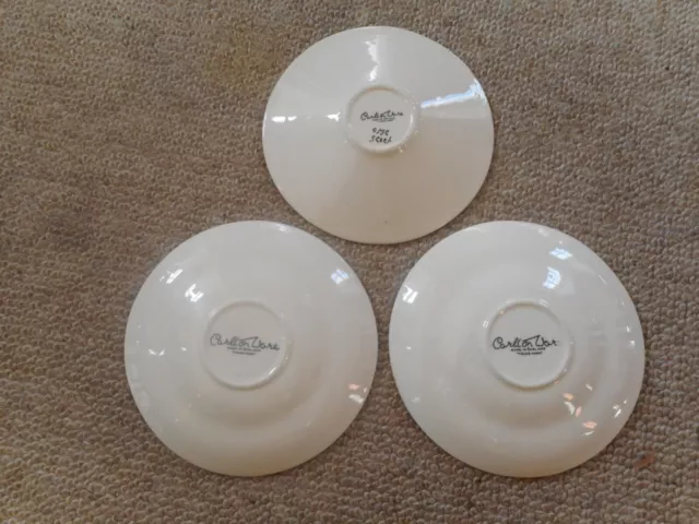 Three Carlton Ware  Art Deco Saucers ~ All In Lovely Condition. 2