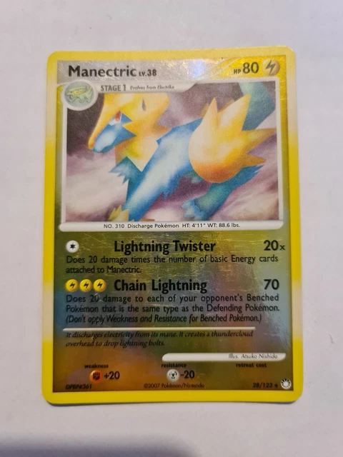 Pokemon Card TCG Manectric 28/123 Mysterious Treasures 2007 Reverse Holo Rare