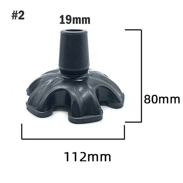 Kompaktes Design Krückenspitzen Stativ rutschfest Gummi Gehstock Basis (19 mm)